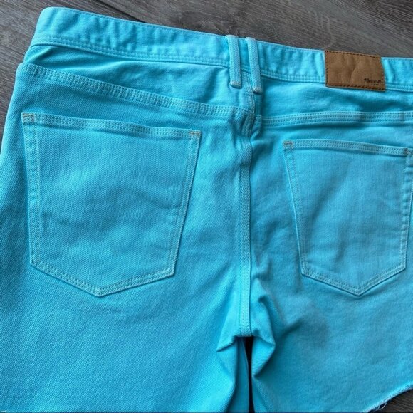 Madewell Raw Hem Denim Blue Shorts - Picture 9 of 16